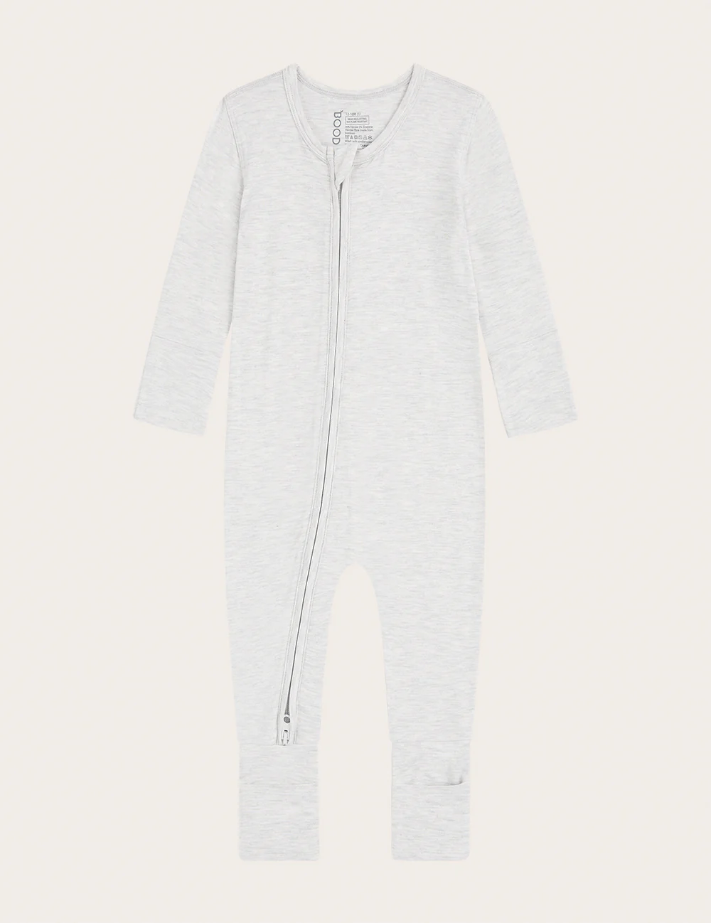 Baby Long Sleeve Romper - Heather Grey