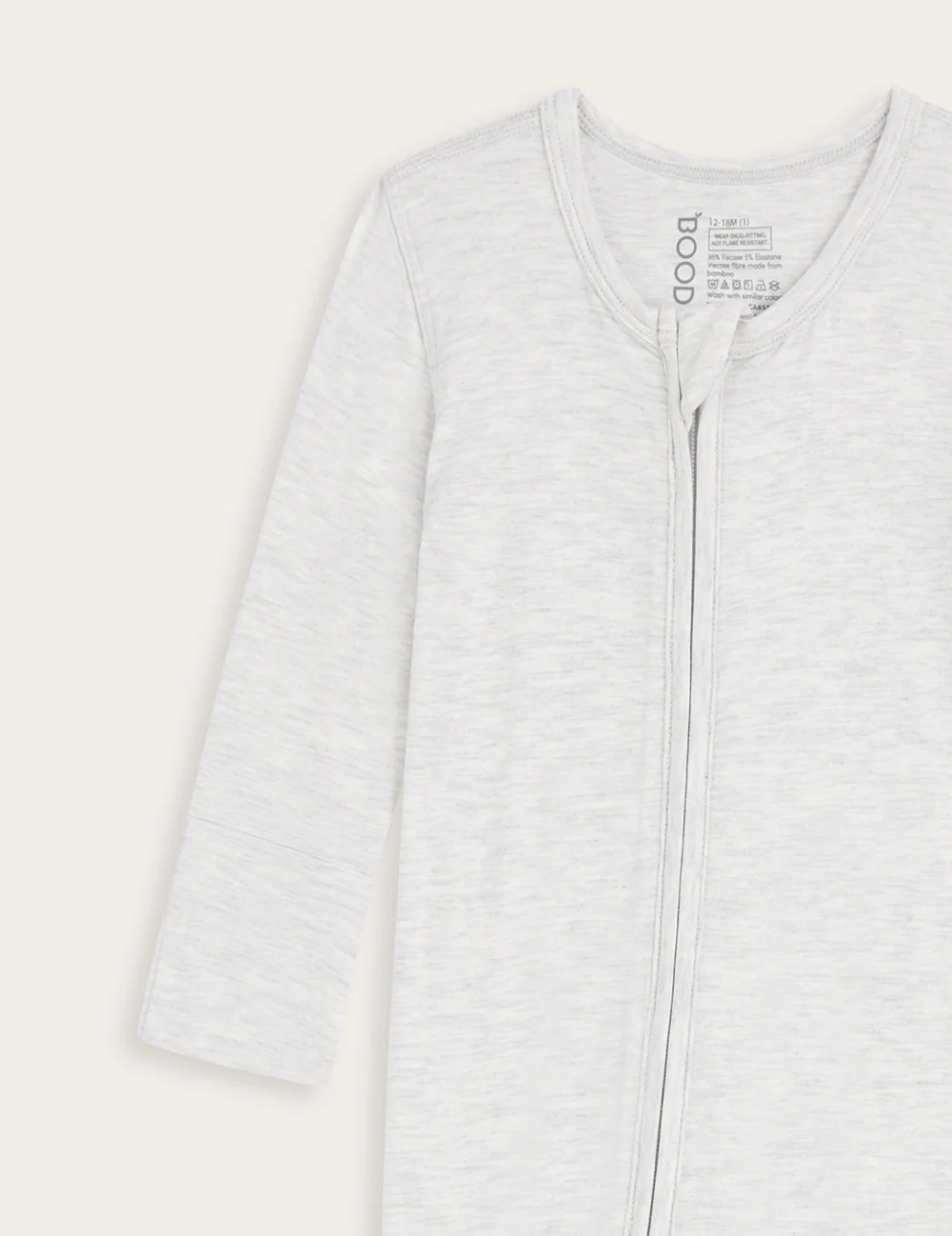 Baby Long Sleeve Romper - Heather Grey - Image 3