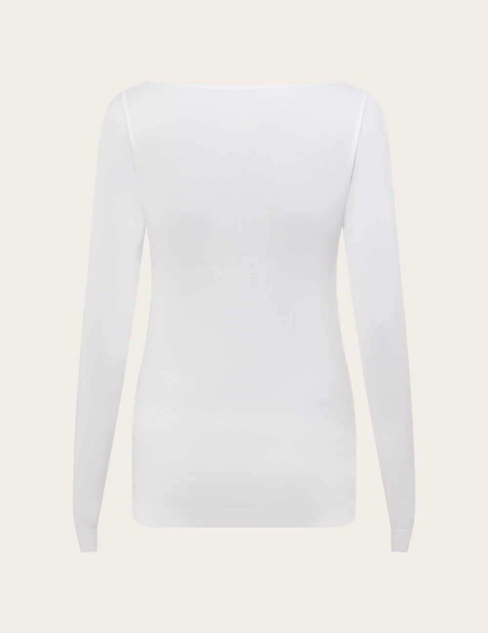 Base Layer Boatneck Long Sleeve Top - White - Image 15