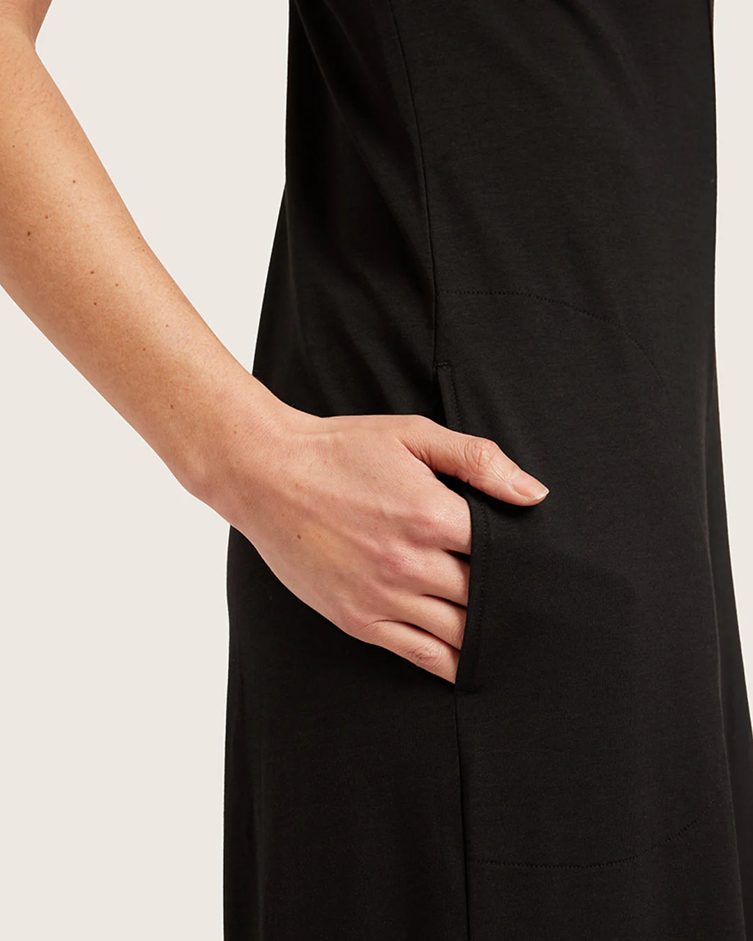 Boat Neck Jumpsuit - Black - Image 4