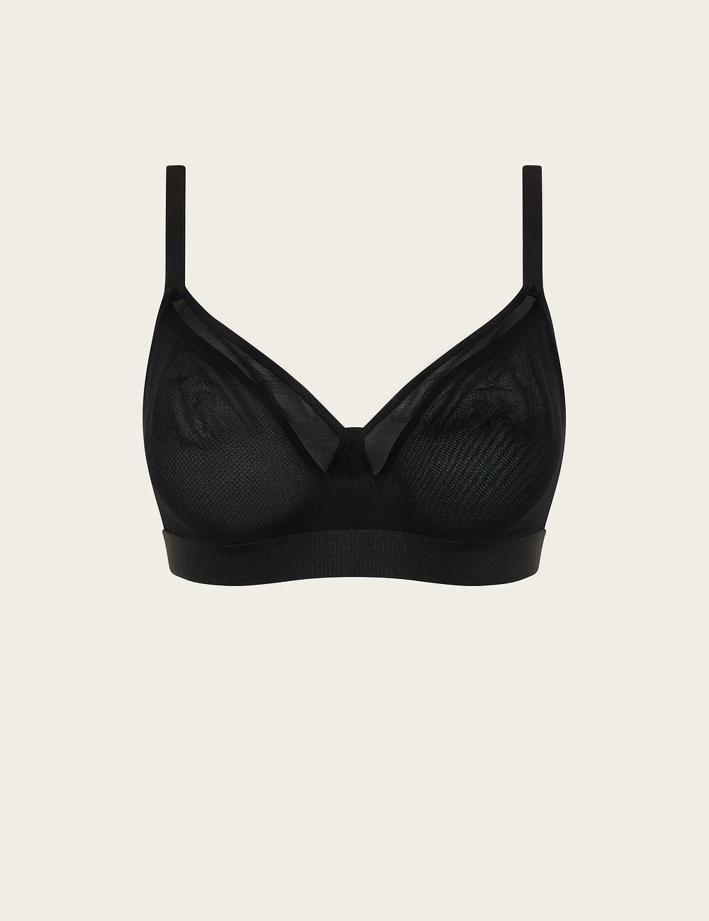 FreeMesh Full Bust Wireless Bra - Black - Image 13