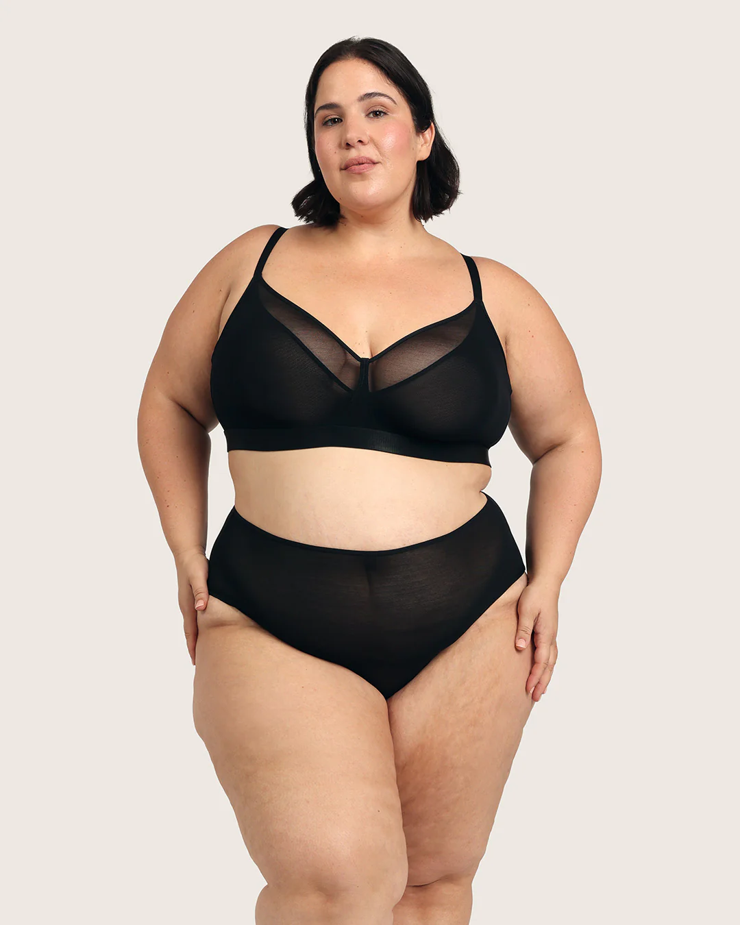FreeMesh High-Cut Full Briefs - Black - Image 17