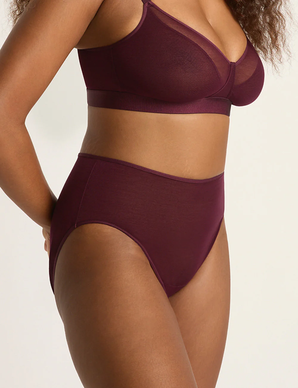 FreeMesh High-Cut Full Briefs - Fig - Image 2