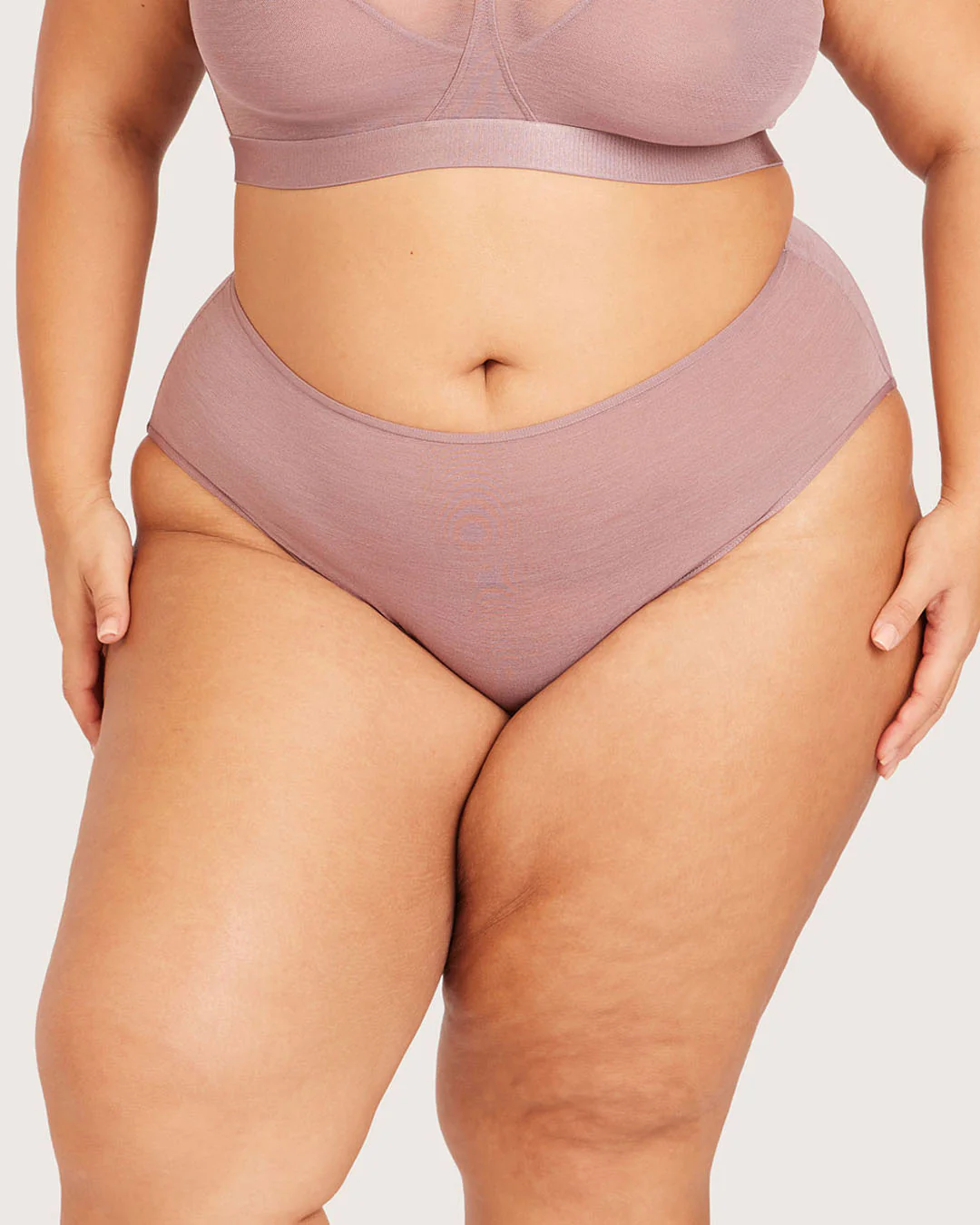 FreeMesh High-Cut Full Briefs - Mauve - Image 13
