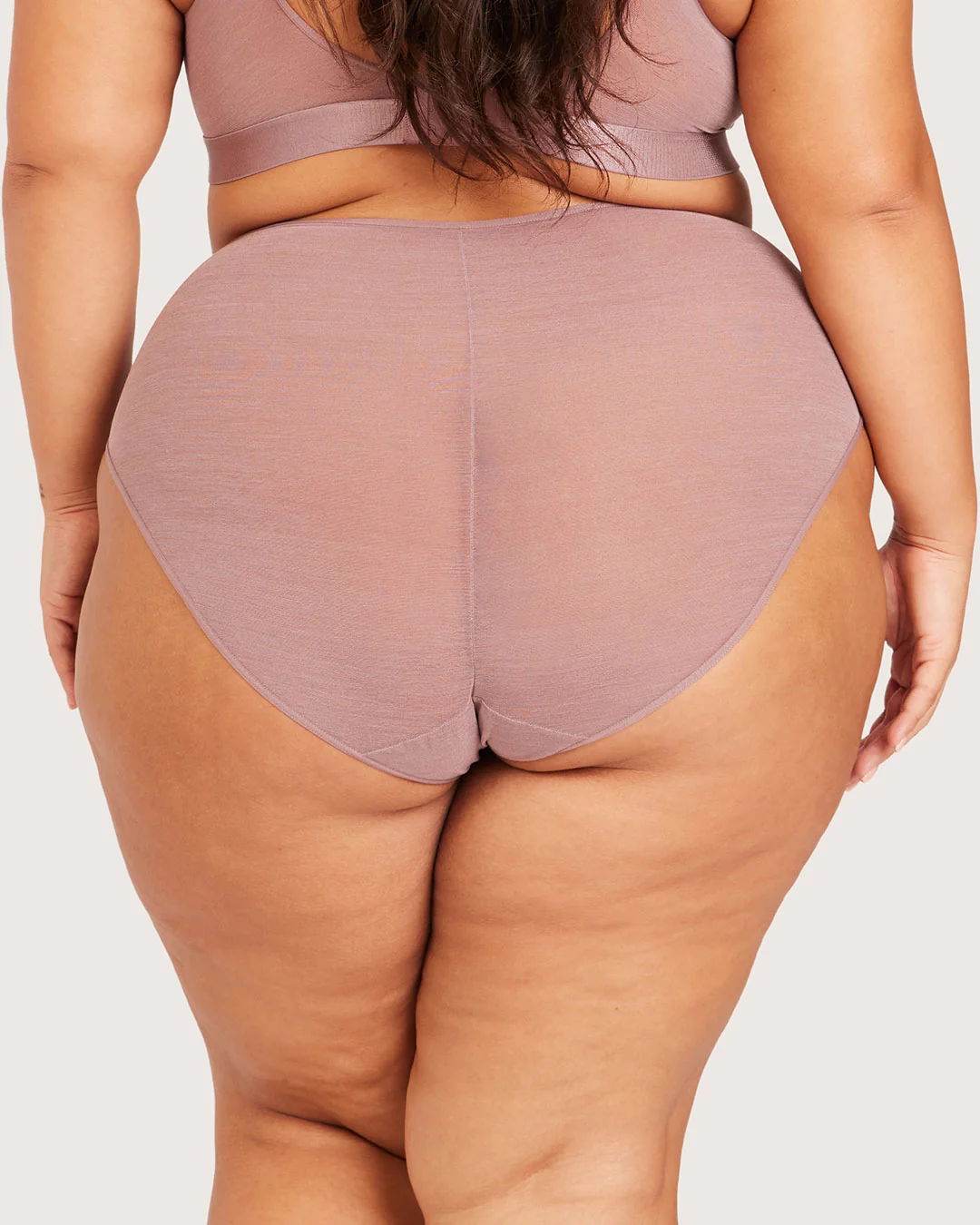 FreeMesh High-Cut Full Briefs - Mauve - Image 14