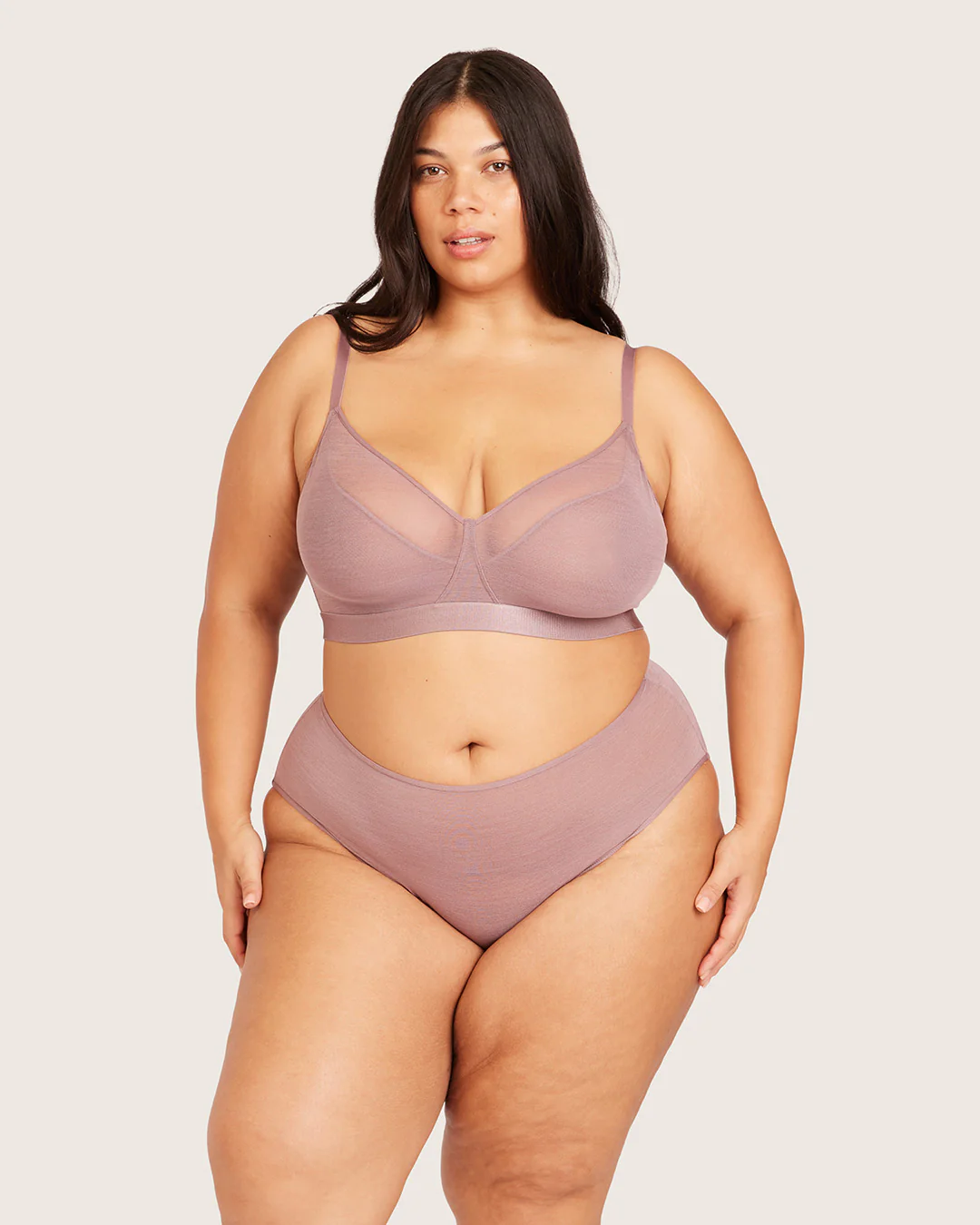 FreeMesh High-Cut Full Briefs - Mauve - Image 17