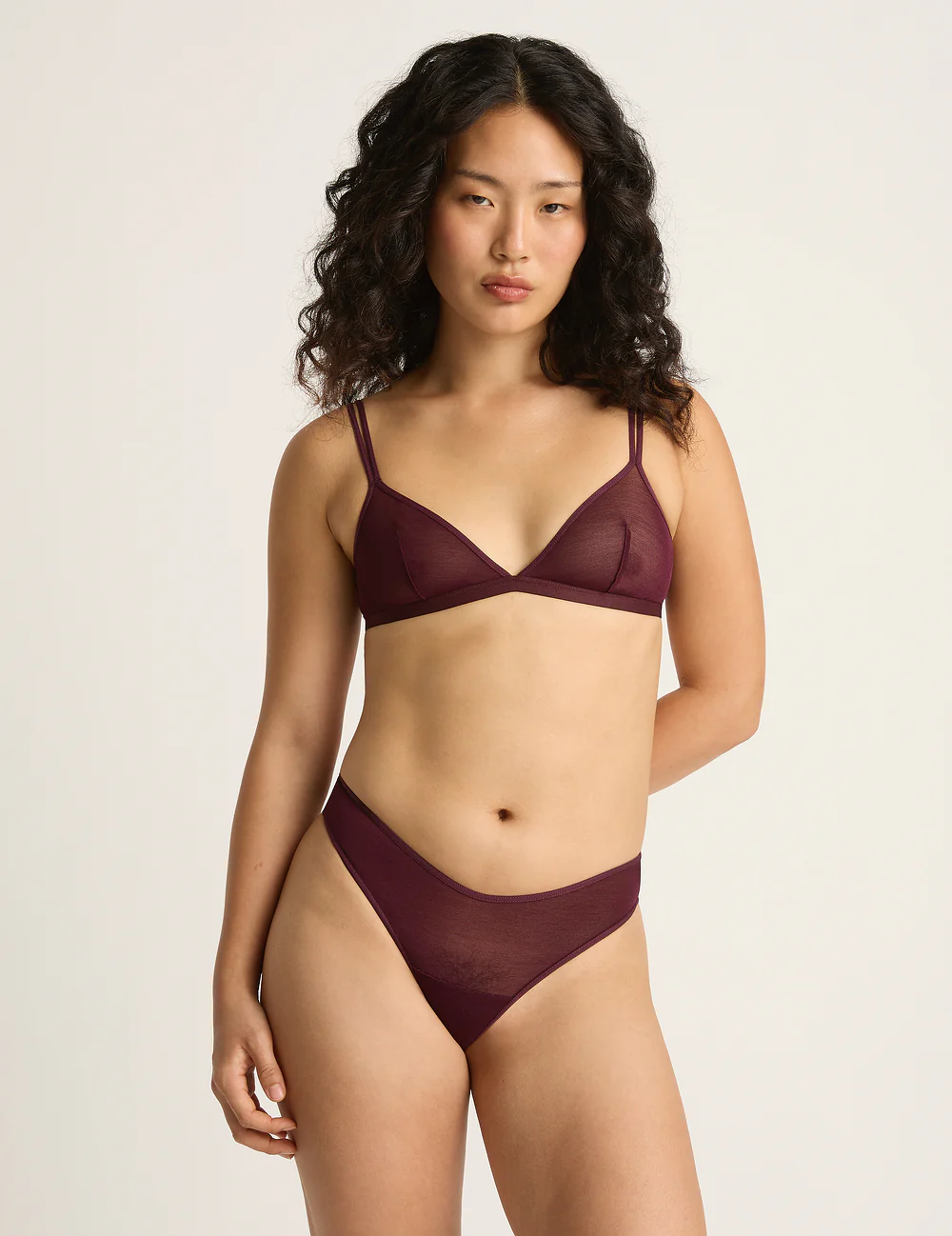FreeMesh Triangle Bralette - Fig - Image 6