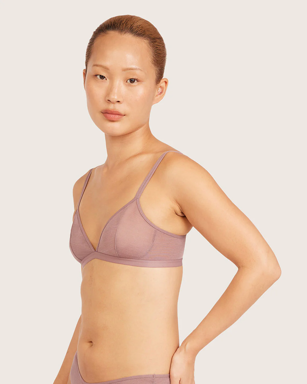 FreeMesh Triangle Bralette - Mauve - Image 3