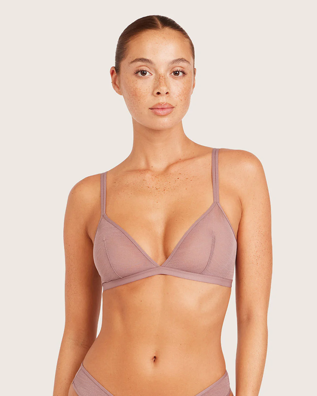 FreeMesh Triangle Bralette - Mauve - Image 6