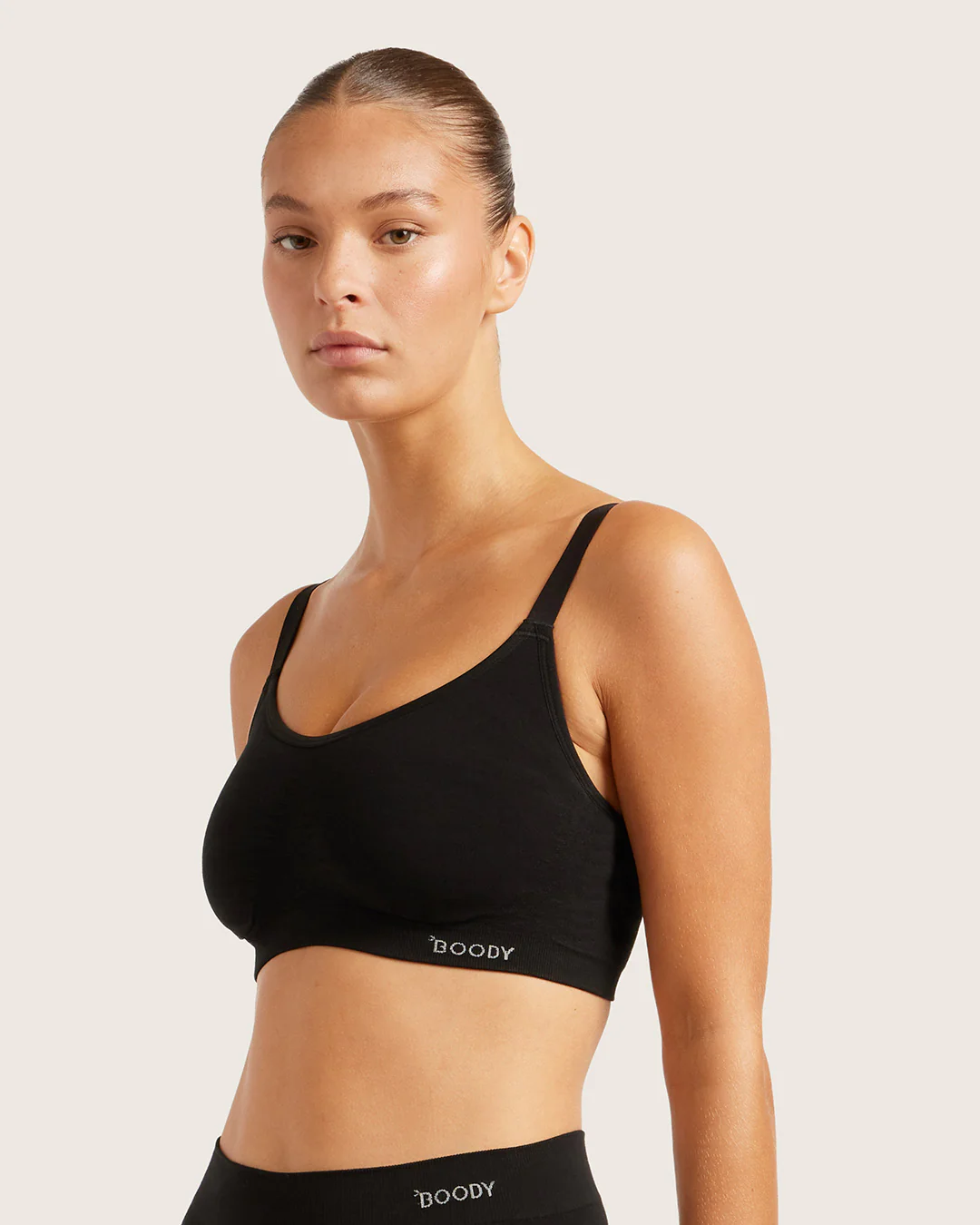 Full Bust Wireless Bra - Black - Image 3