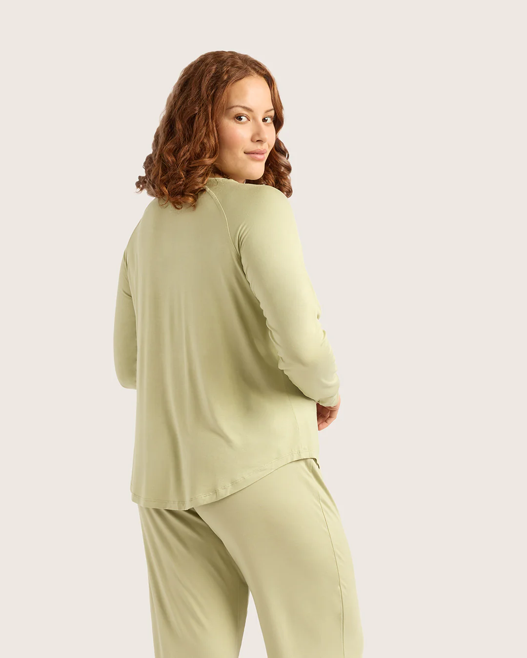 Goodnight Raglan Sleep Top - Sage - Image 4
