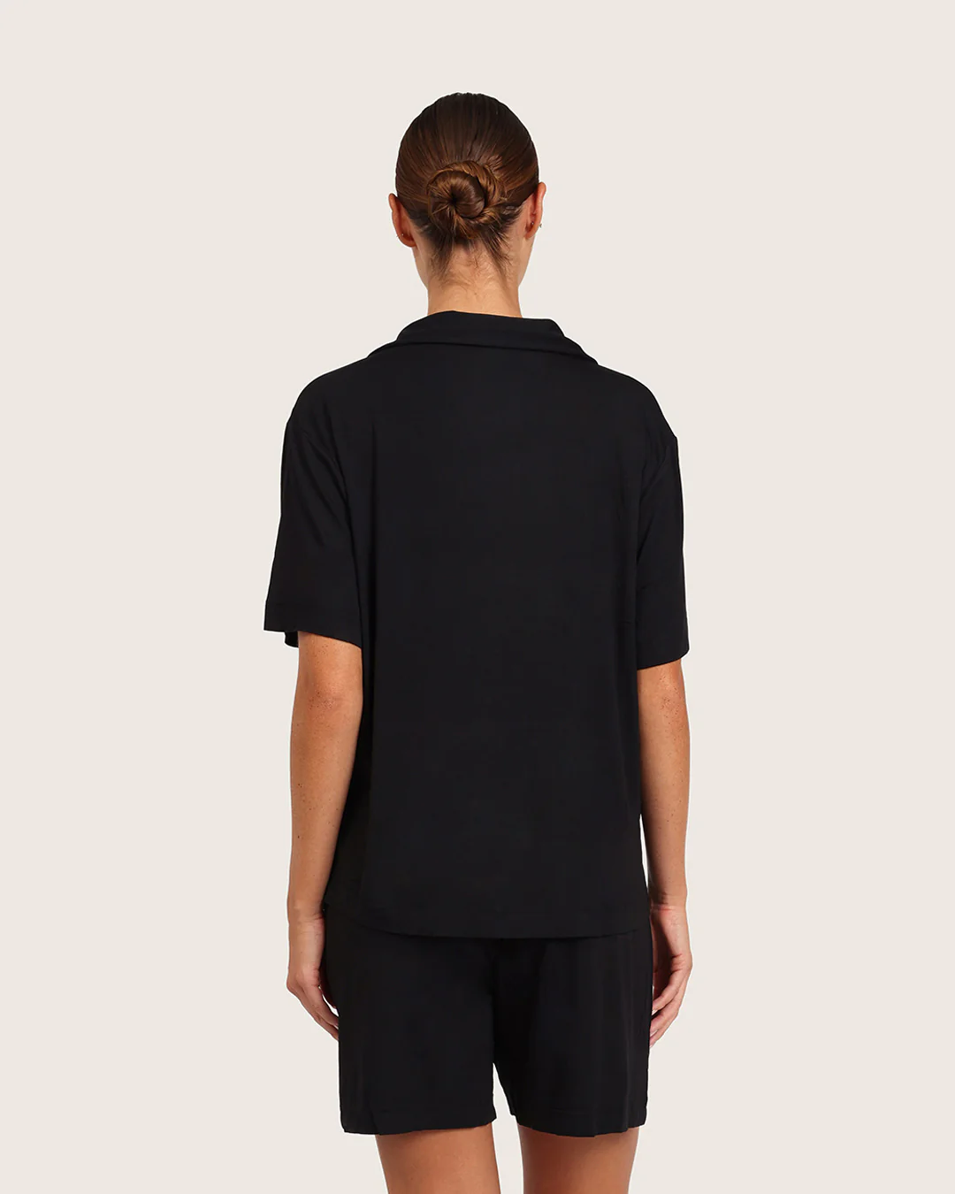 Goodnight Short Sleeve Sleep Shirt - Black - Image 3