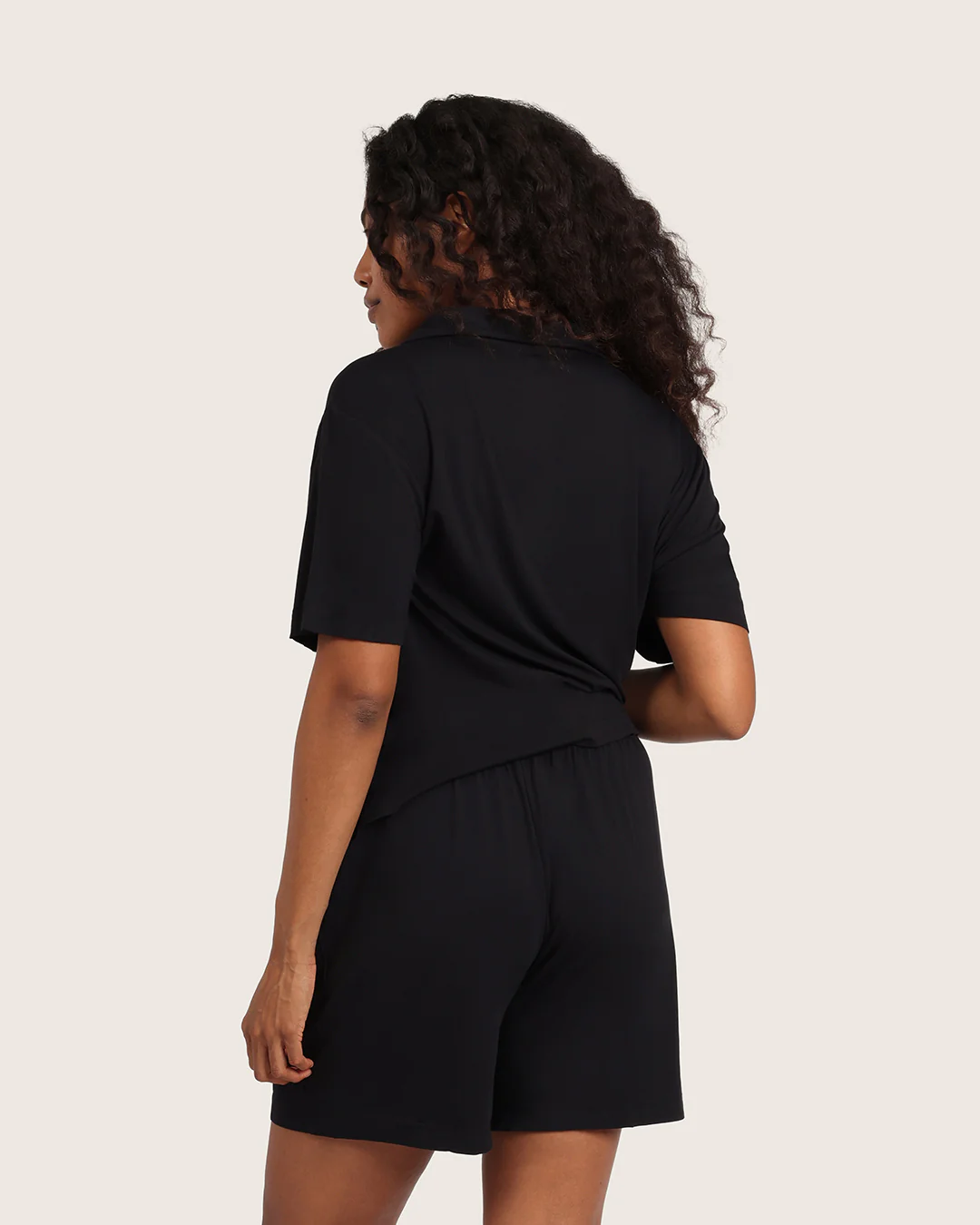 Goodnight Short Sleeve Sleep Shirt - Black - Image 9