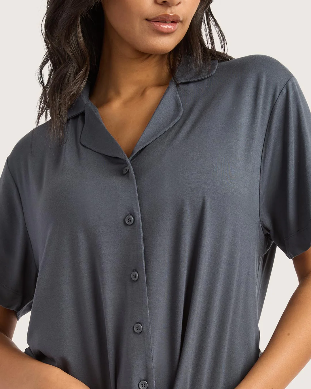 Goodnight Short Sleeve Sleep Shirt - Storm - Image 2