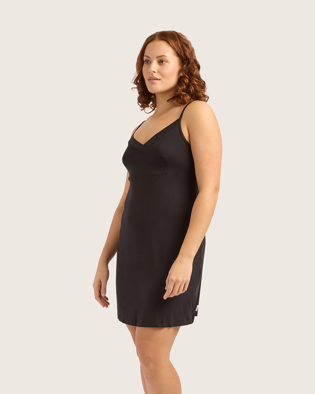 Goodnight Slip Sleep Dress - Black - Image 11