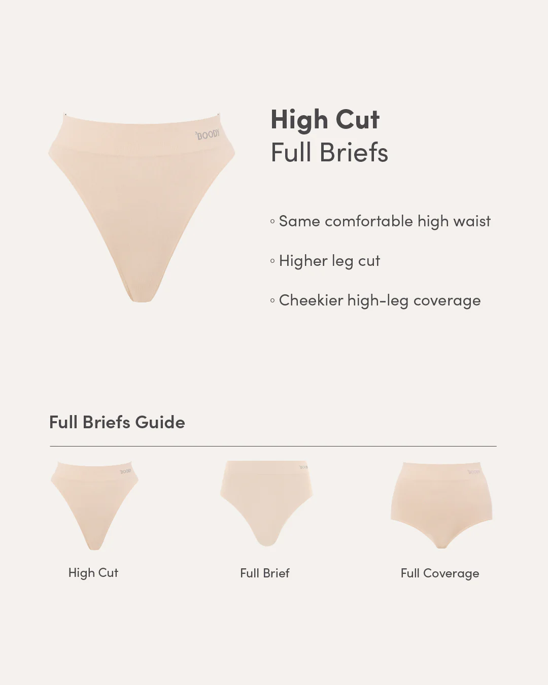 High Cut Full Briefs - Shell - Image 26