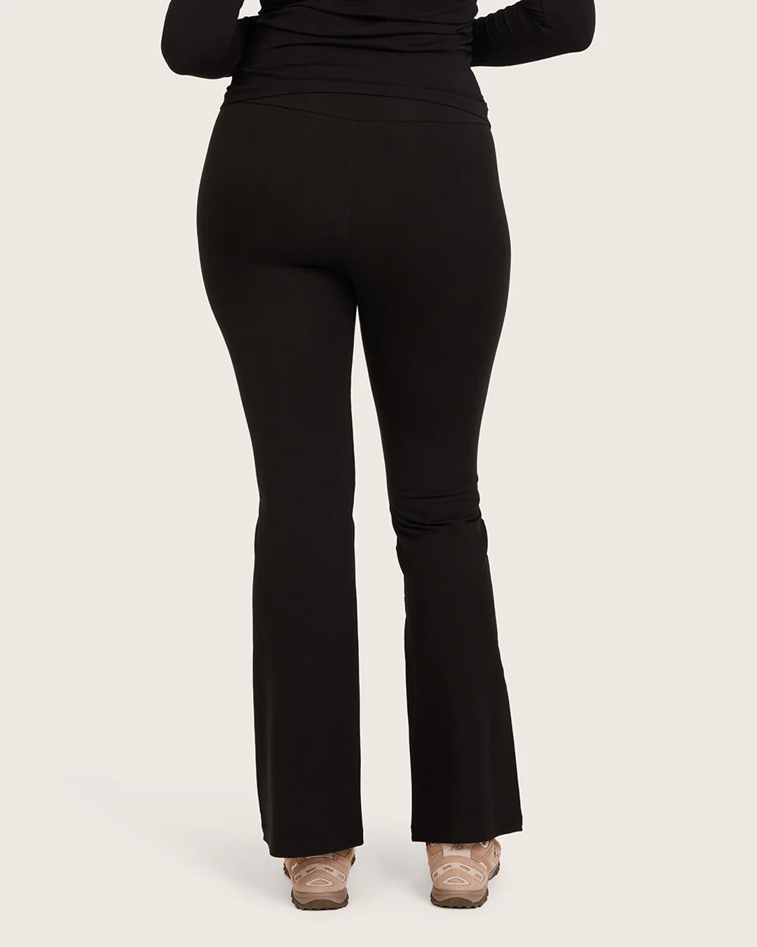 High Waist Flare Pants - Regular - Black - Image 10