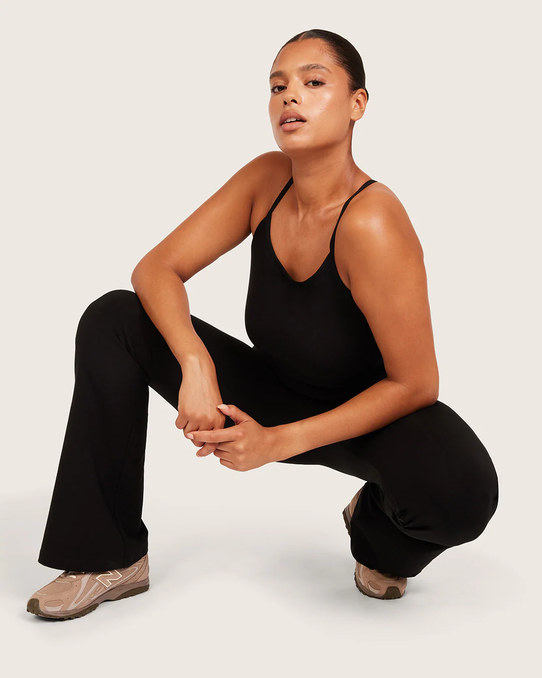 High Waist Flare Pants - Regular - Black - Image 16