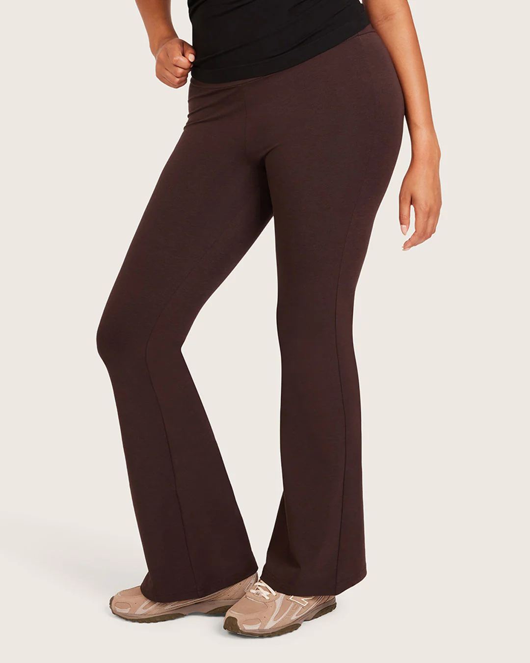 High Waist Flare Pants - Regular - Carob - Image 10