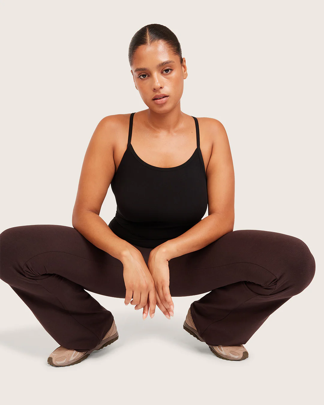 High Waist Flare Pants - Regular - Carob - Image 13
