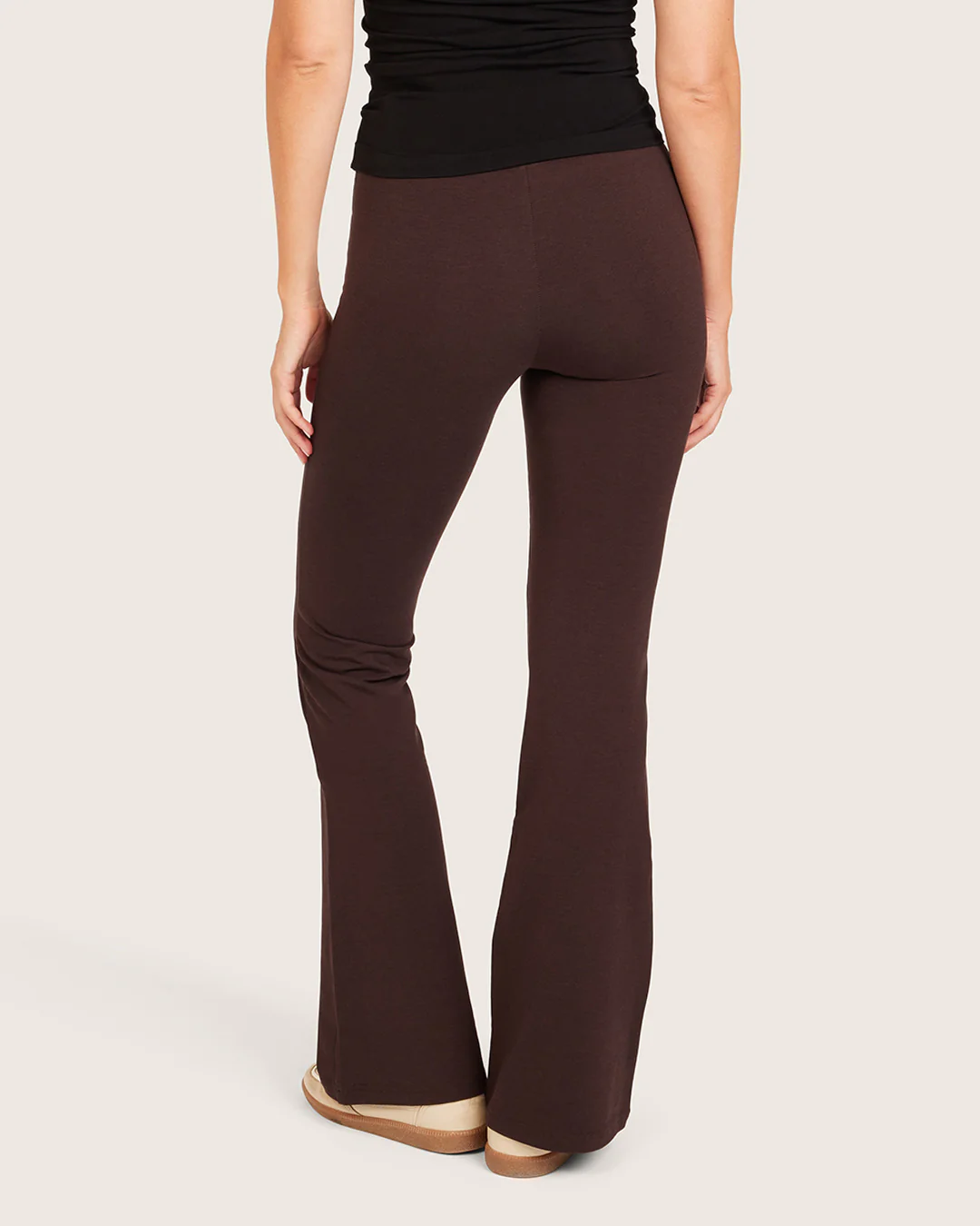 High Waist Flare Pants - Regular - Carob - Image 2
