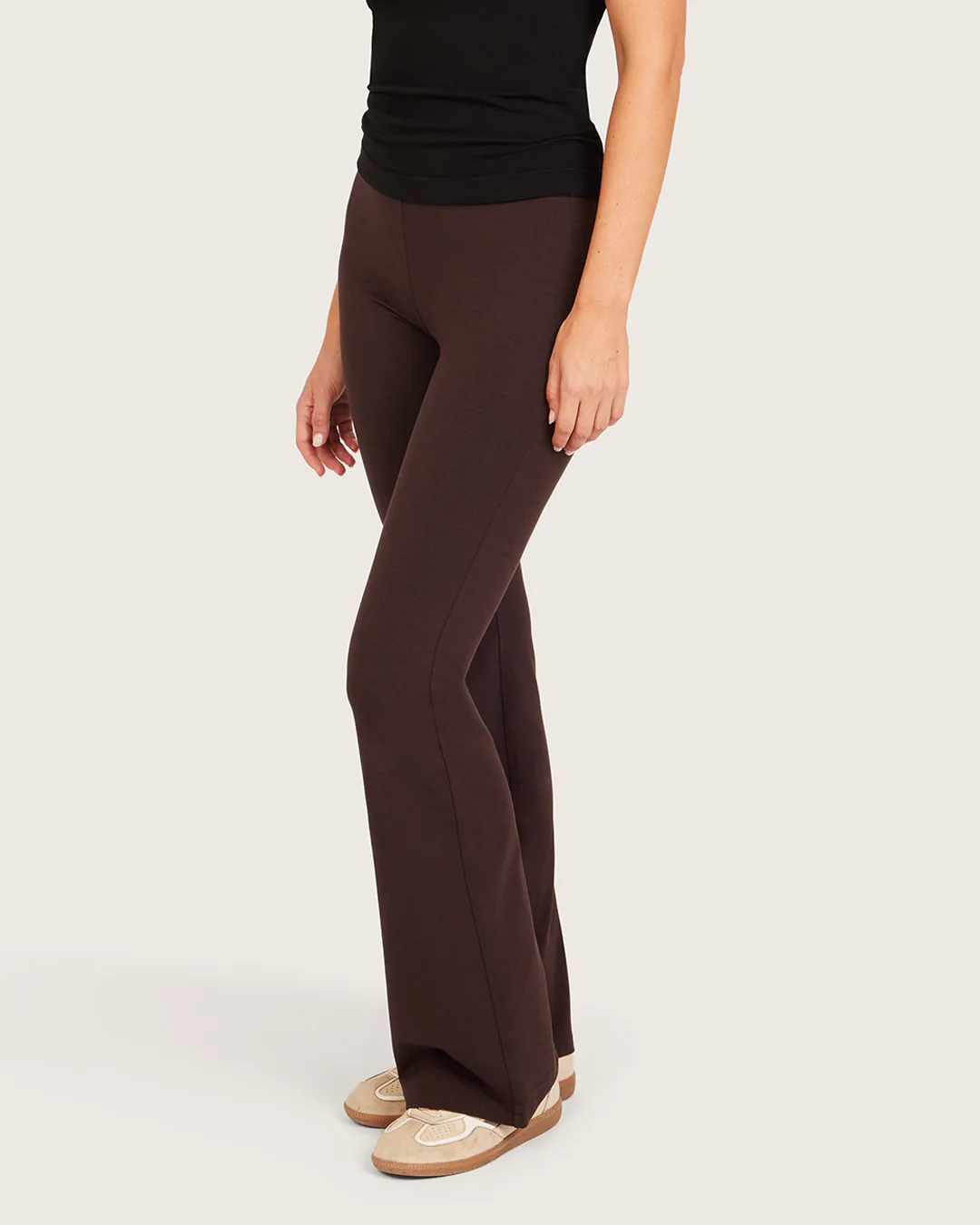 High Waist Flare Pants - Regular - Carob - Image 3