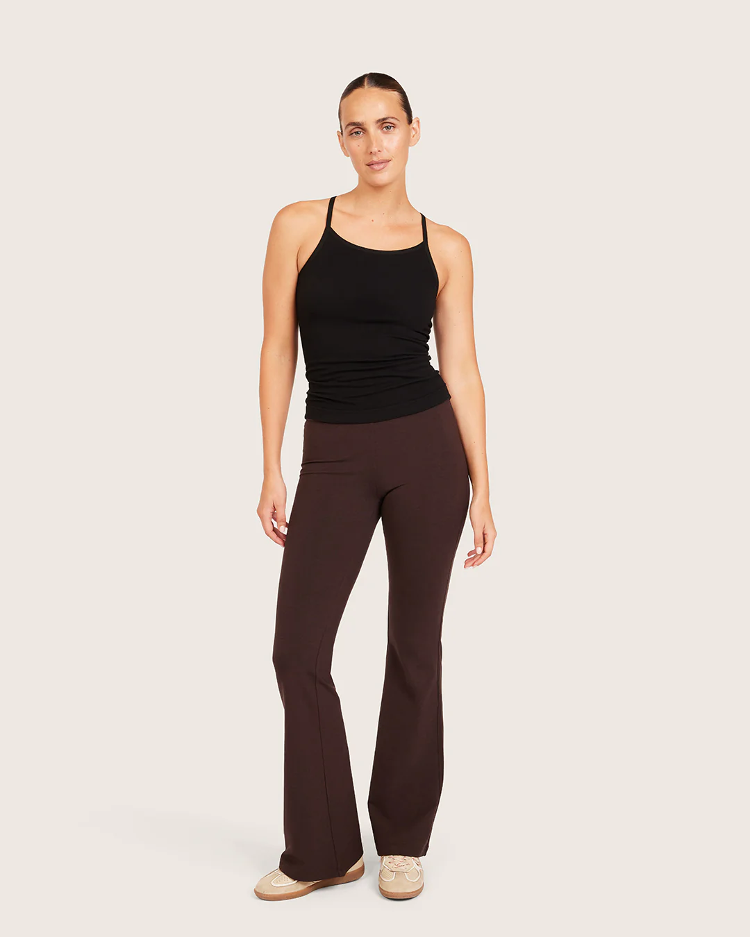 High Waist Flare Pants - Regular - Carob - Image 6