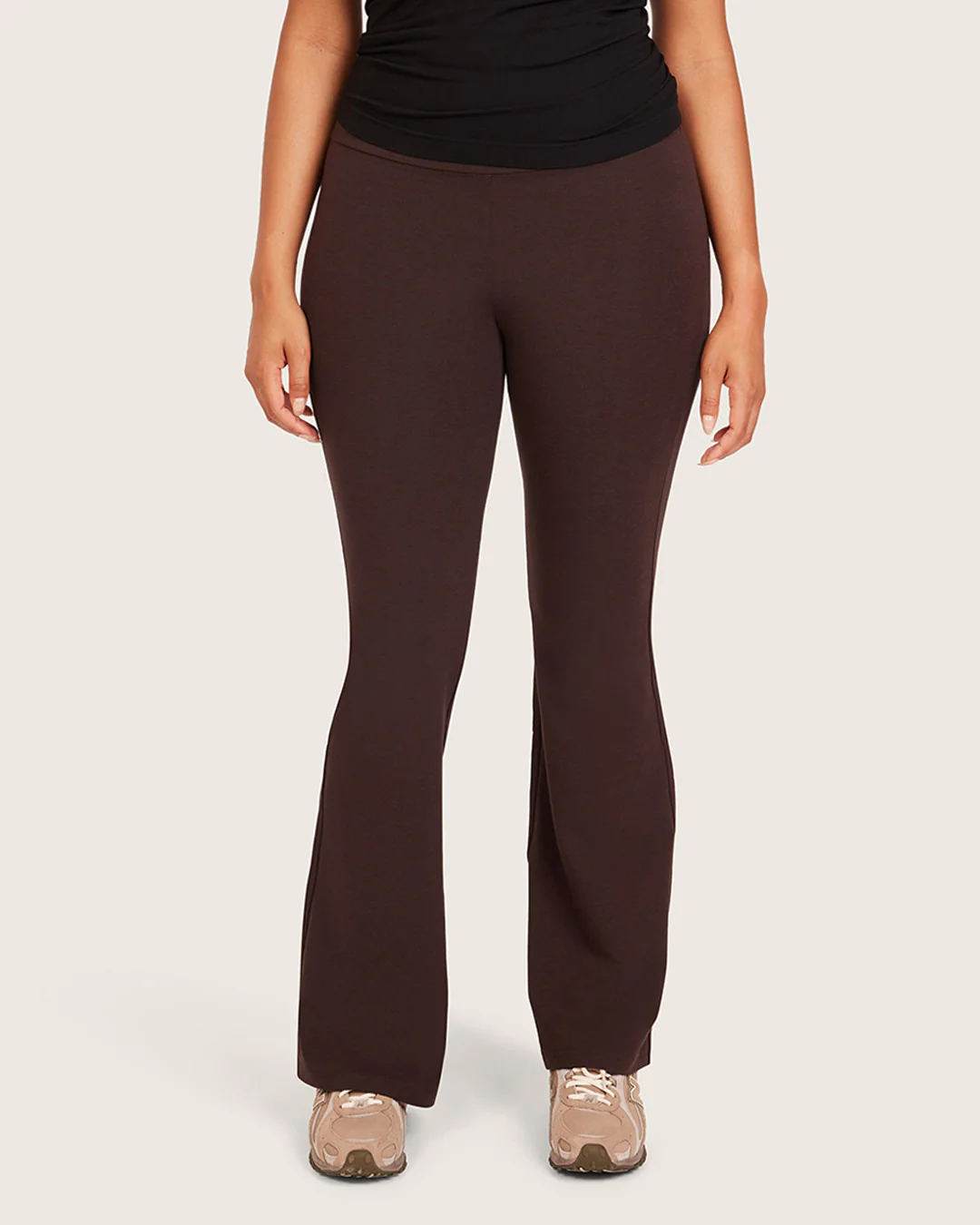 High Waist Flare Pants - Regular - Carob - Image 8