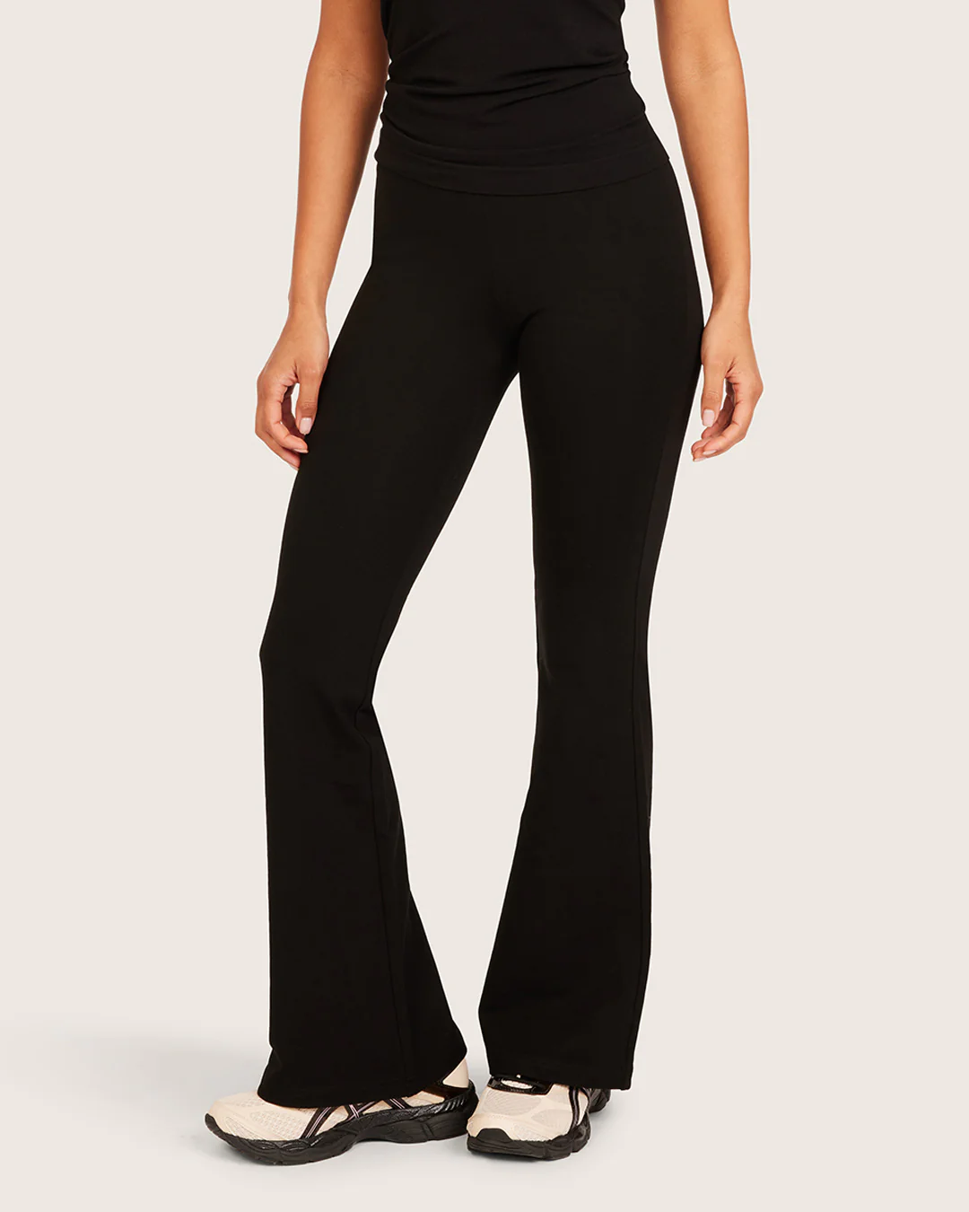 High Waist Flare Pants - Short - Black - Image 2