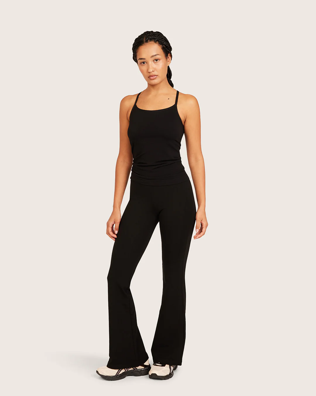 High Waist Flare Pants - Short - Black - Image 6