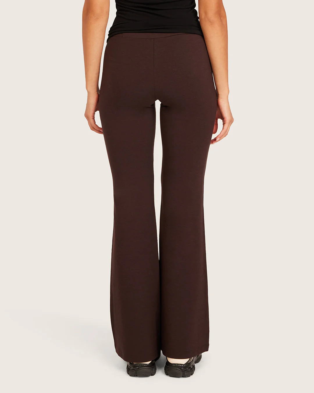 High Waist Flare Pants - Short - Carob - Image 2
