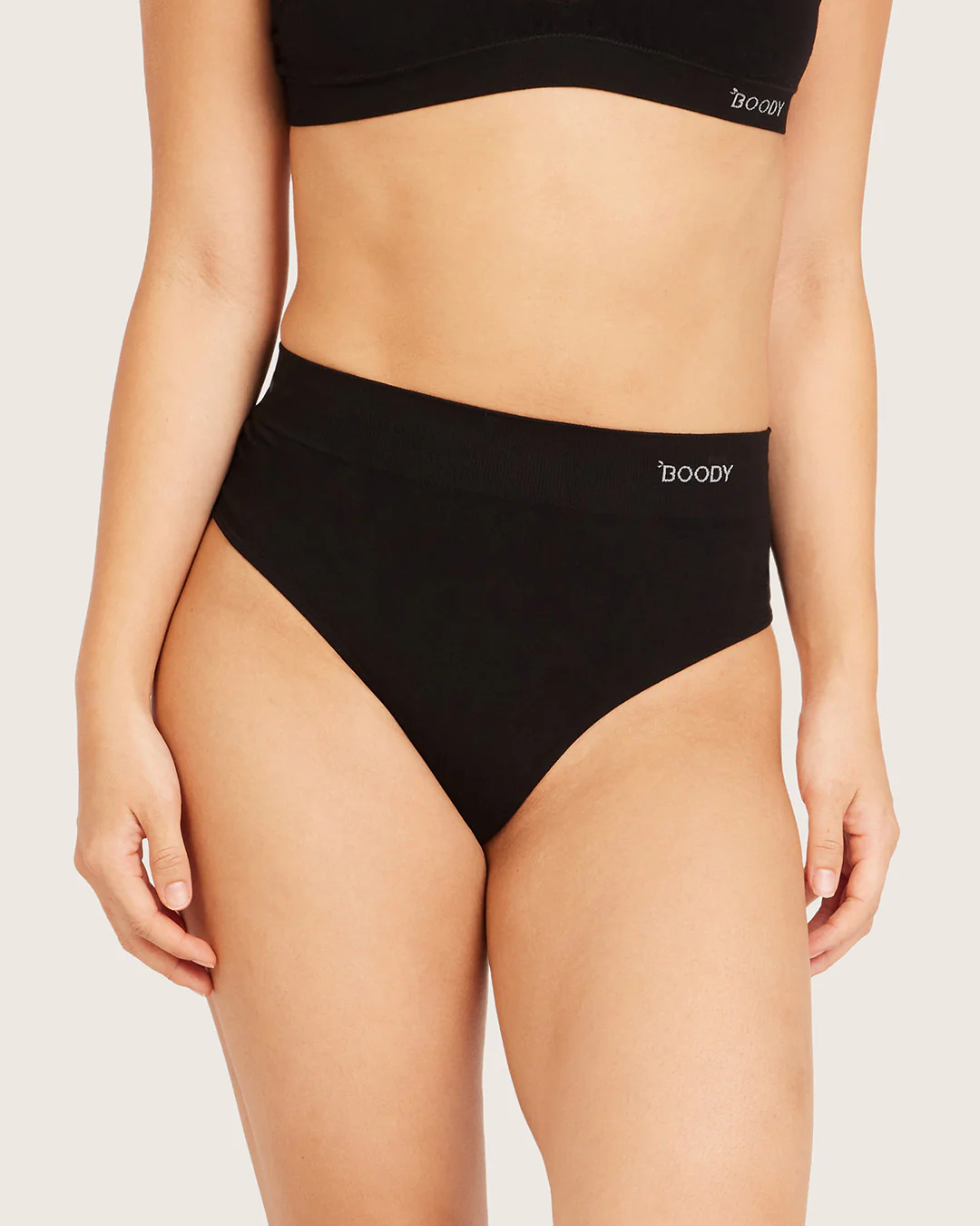 High Waist G-String - Black - Image 7
