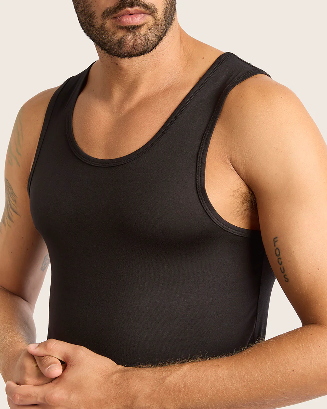 Men's Base Layer Tank Top - Black - Image 4