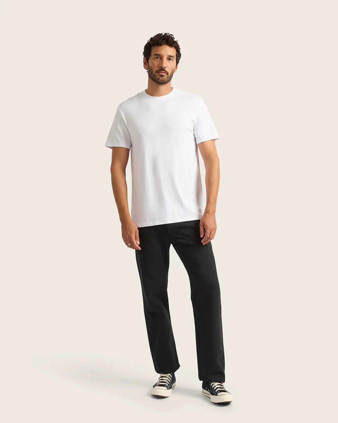 Men's Classic Crew Neck T-Shirt - White - Image 2