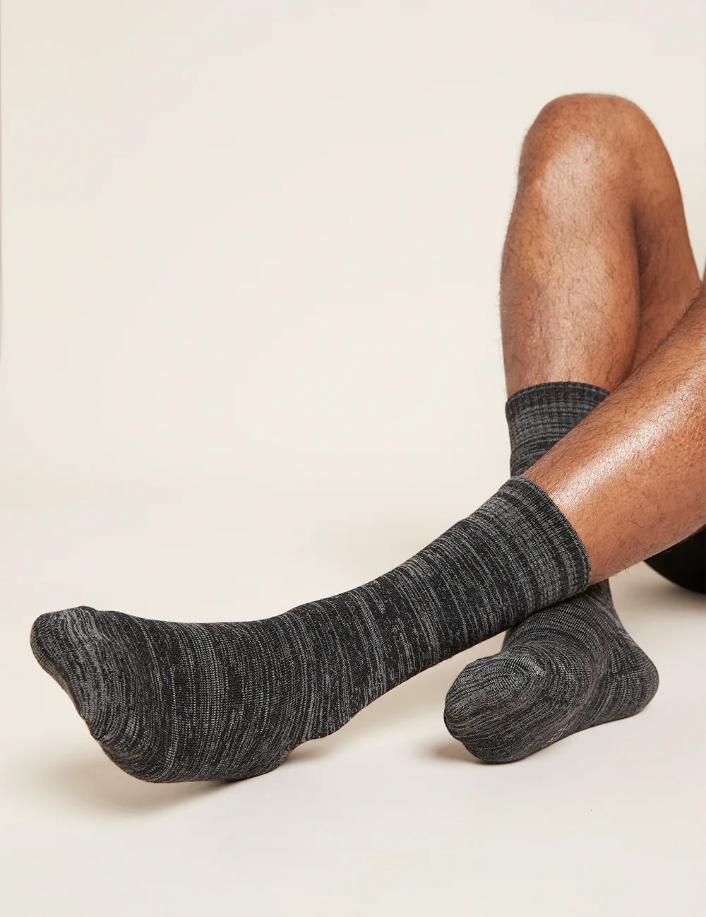 Men's Crew Boot Socks - Dark Grey Marl - Image 4