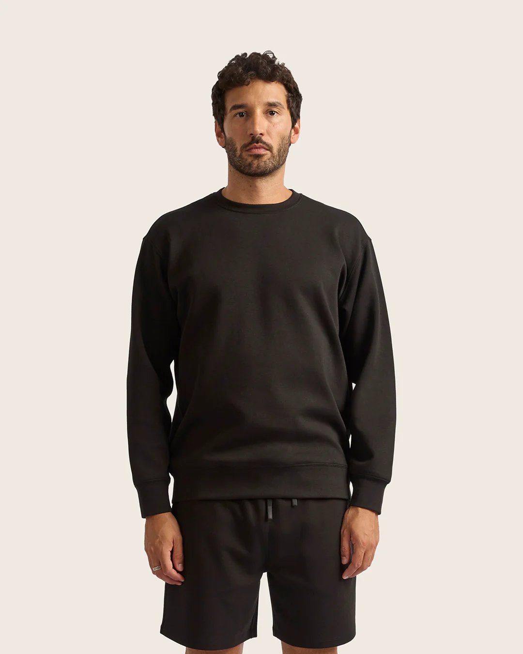 Men's Crew Neck Sweater - Black - Image 2