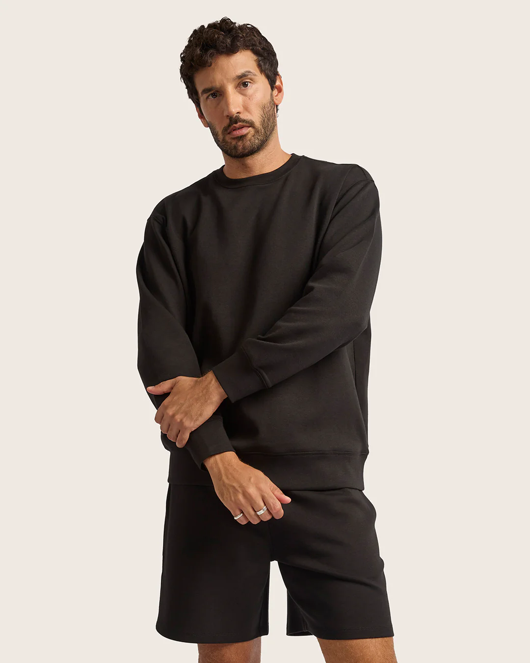 Men's Crew Neck Sweater - Black - Image 6