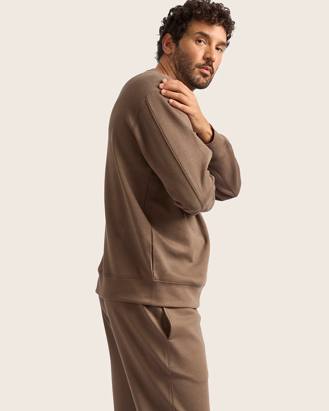 Men's Crew Neck Sweater - Oyster - Image 2