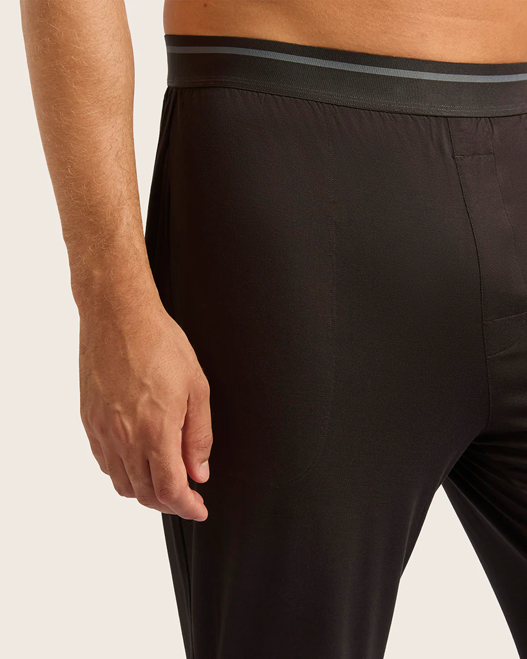 Men's Cuffed Sleep Pants - Black - Image 5