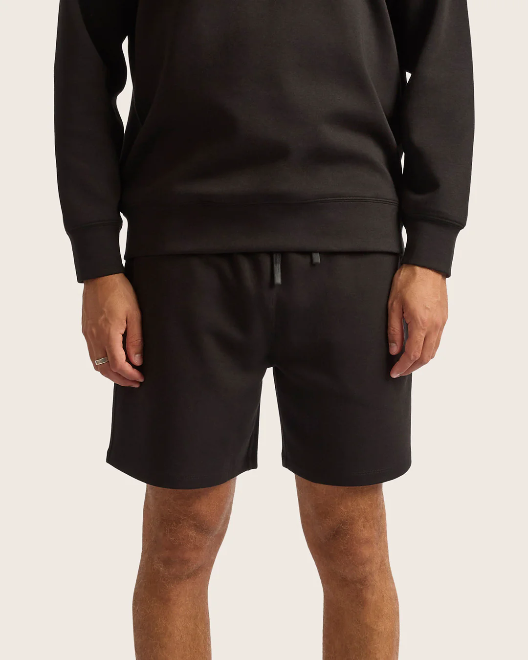 Men's Sweat Shorts 6" - Black - Image 2