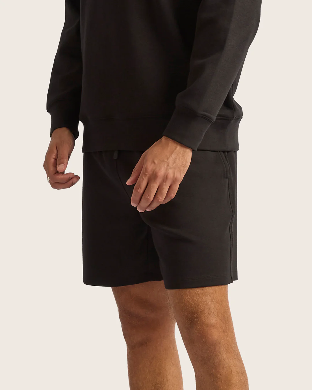Men's Sweat Shorts 6" - Black - Image 4