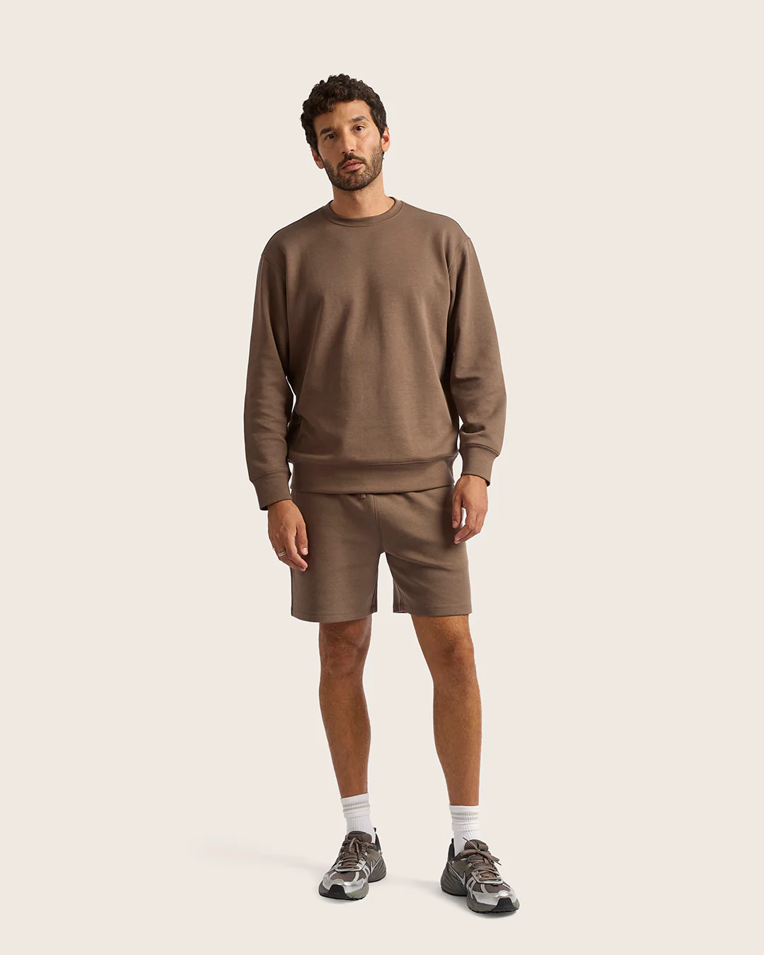 Men's Sweat Shorts 6" - Oyster - Image 4