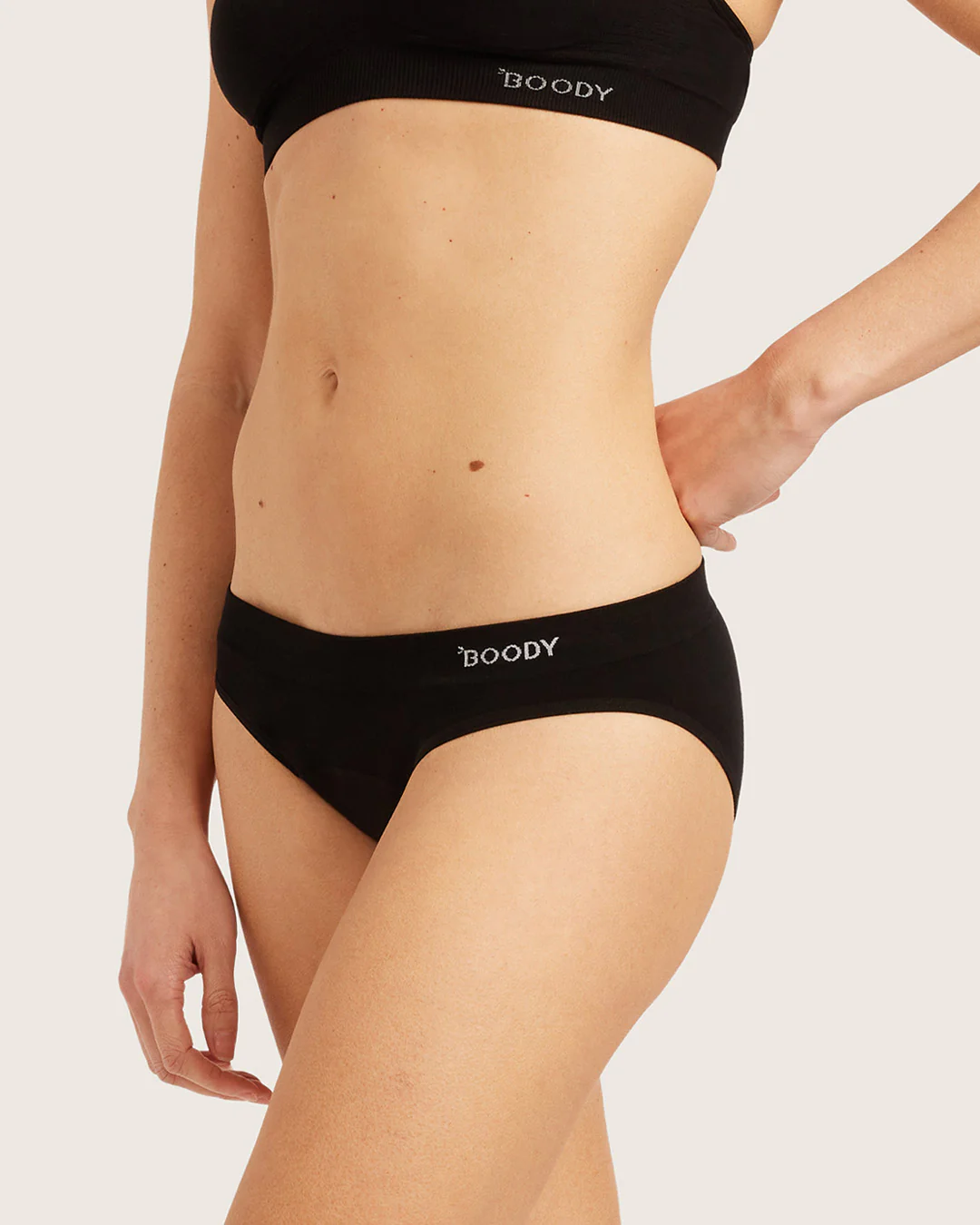 Period & Leak Proof - Classic Bikini - Light - Moderate - Black - Image 4