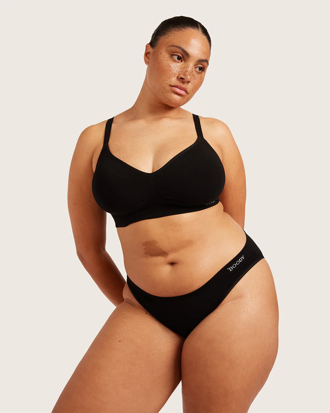 Period & Leak Proof - Hipster Bikini - Light - Black - Image 11