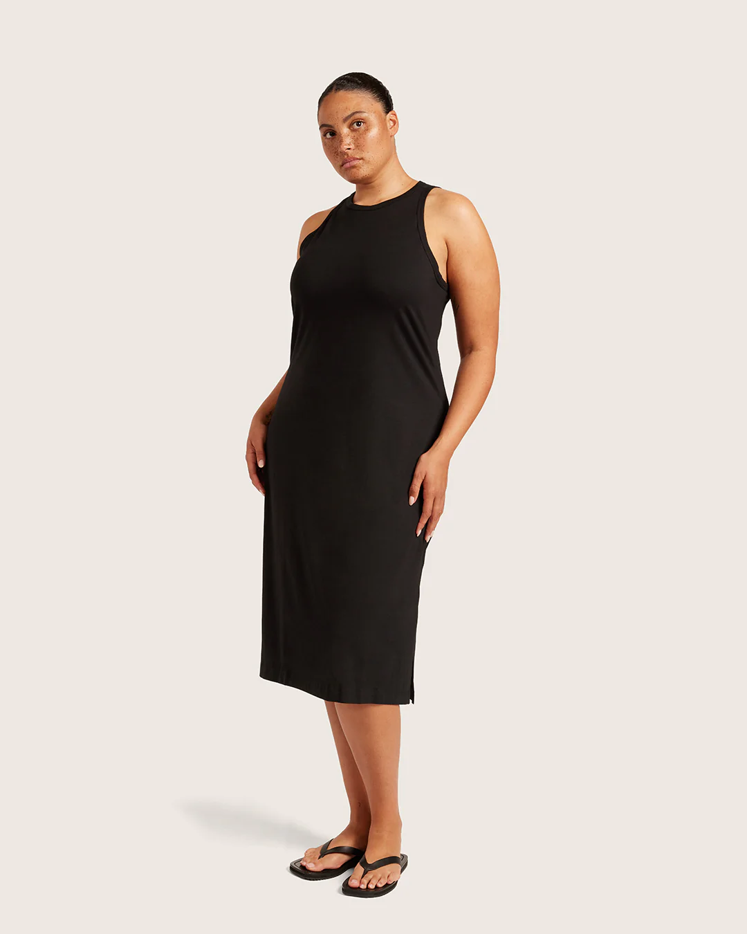 Racerback Dress - Black - Image 4