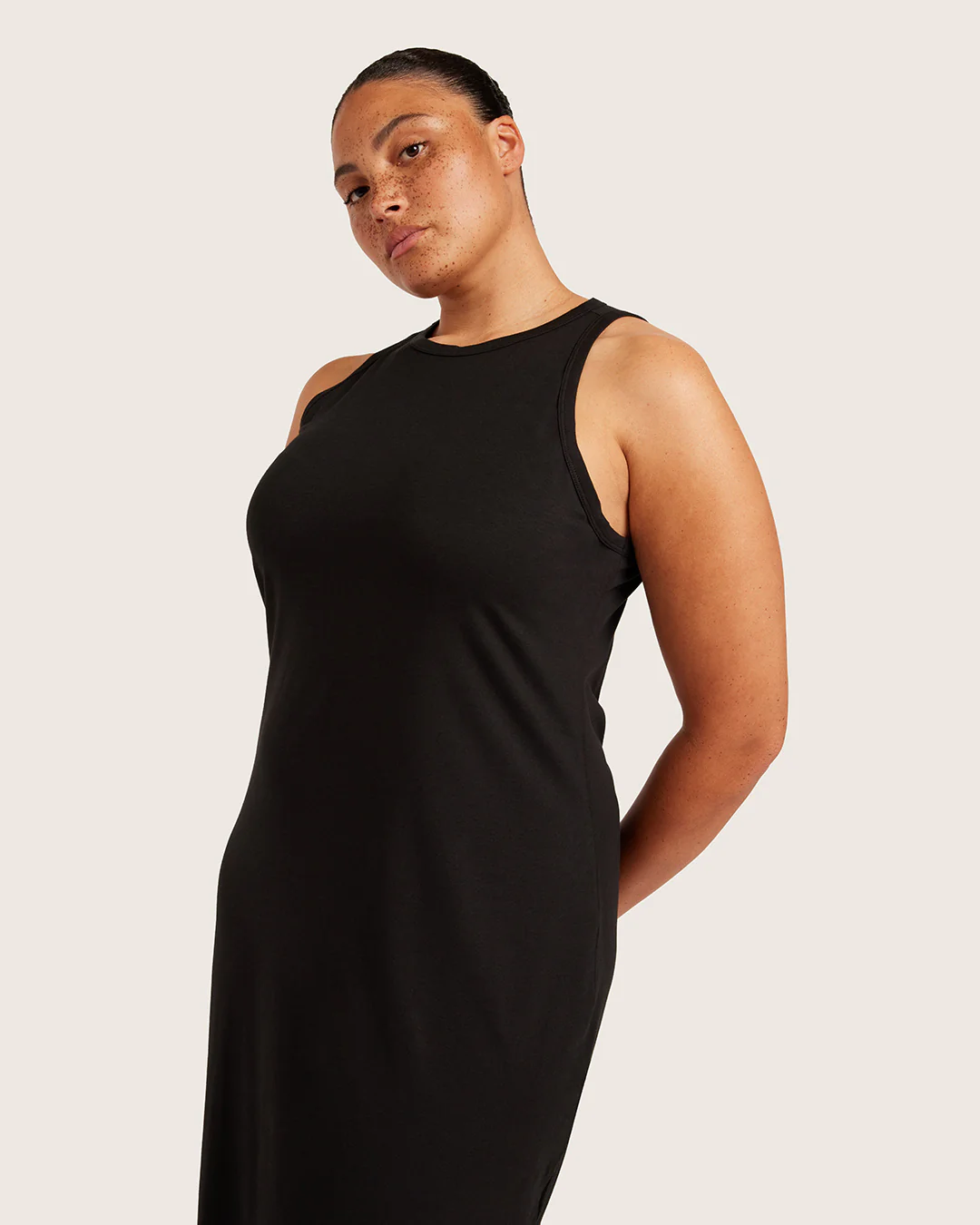 Racerback Dress - Black - Image 7