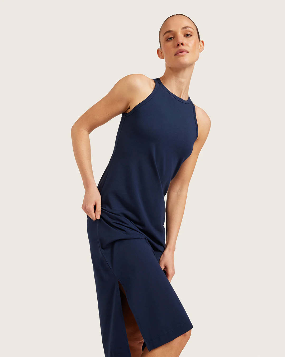 Racerback Dress - Navy - Image 5