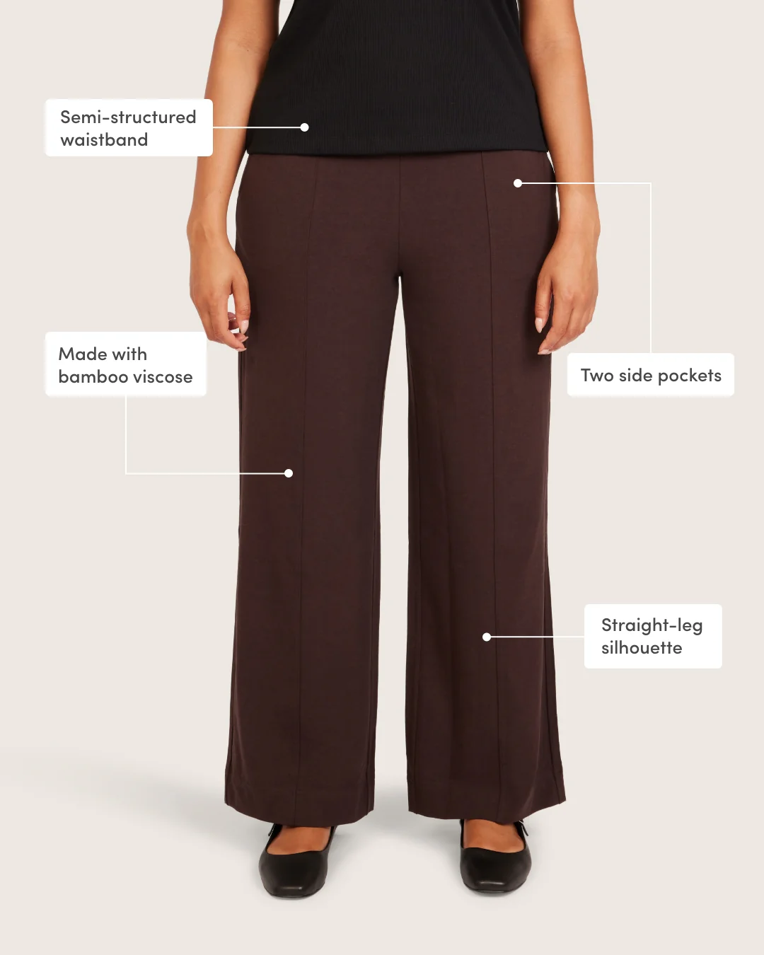 Relaxed Leg Pants - Regular - Carob - Image 12