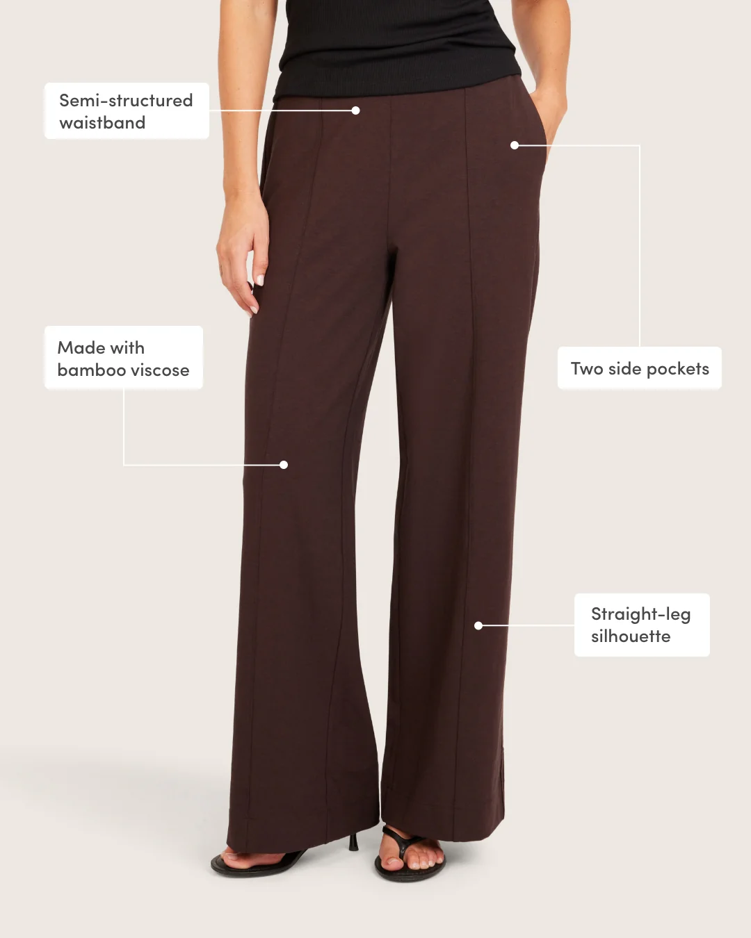 Relaxed Leg Pants - Regular - Carob - Image 4
