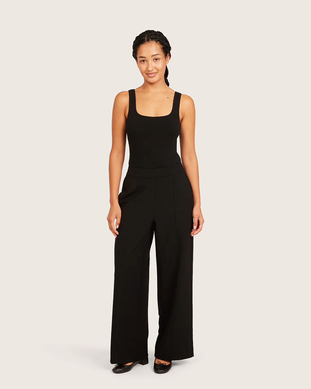Relaxed Leg Pants - Short - Black - Image 6
